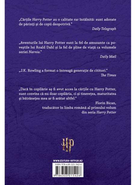 Harry Potter si piatra filosofala - J.K. Rowling | Arthur [cartonata]