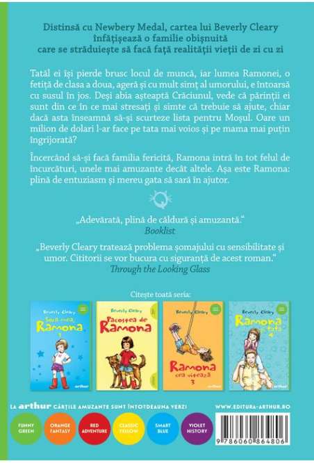 Ramona și tata 4. Pacostea de Ramona - Beverly Cleary | Editura Arthur