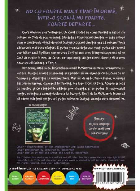 Darth Paper contraatacă: O carte cu Origami Yoda [paperback] - Tom Angleberger | Arthur