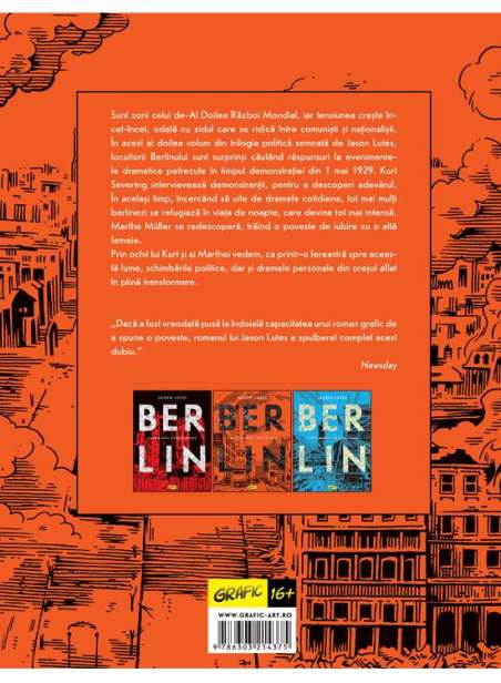 Berlin. Cartea a doua: Oraș de fum -  Jason Lutes | Editura Grafic