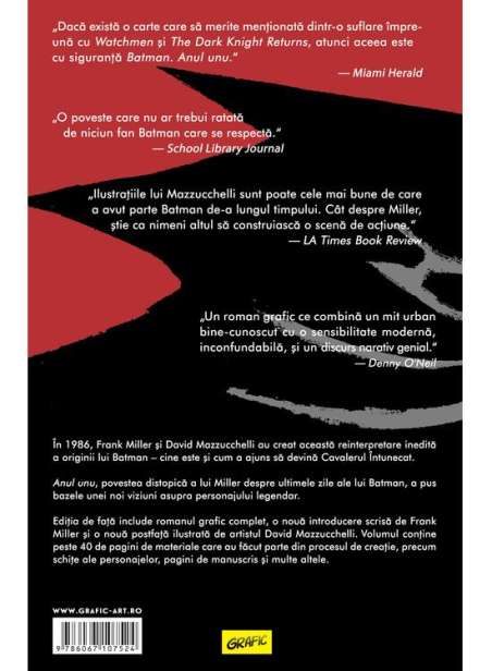 Batman. Anul unu - Richmond Lewis, David Mazzucchelli, Frank Miller | Editura Grafic