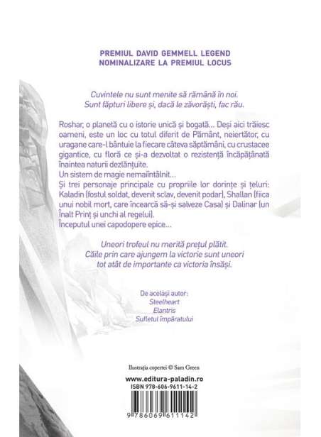 Arhiva luminii de furtună 1:  Calea Regilor (partea I) - Brandon Sanderson | Paladin