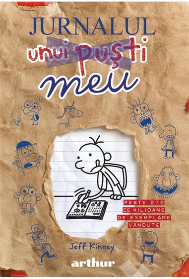Jurnalul unui pusti. Jurnalul meu - Jeff Kinney  | Editura Arthur