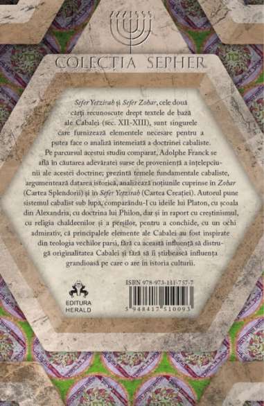 Doctrina Cabalei - Adolphe Franck | Editura Herald