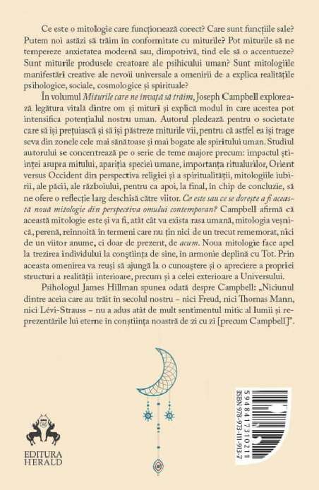 Miturile care ne invata sa traim - Joseph Campbell | Editura Herald