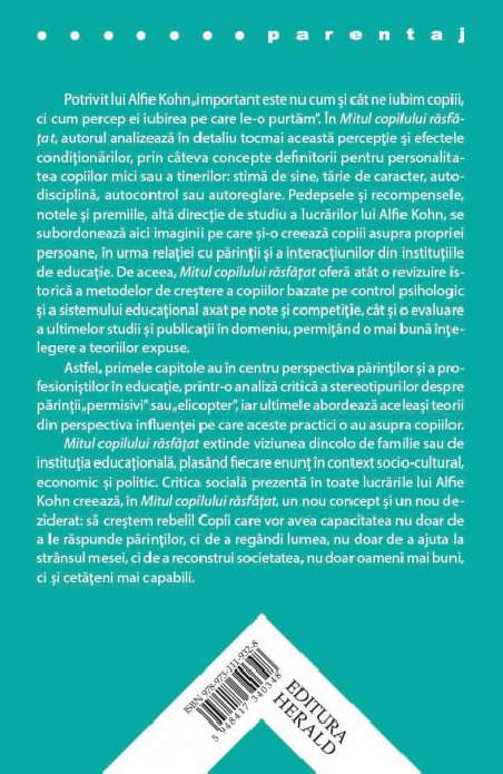 Mitul copilului rasfatat Ed. 2022 - Alfie Kohn | Editura Herald