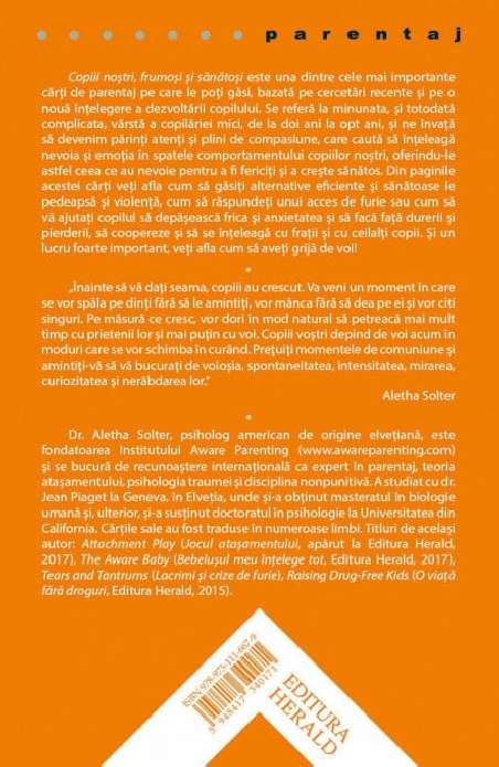 Copiii nostri, frumosi si sanatosi - Aletha Solter | Editura Herald