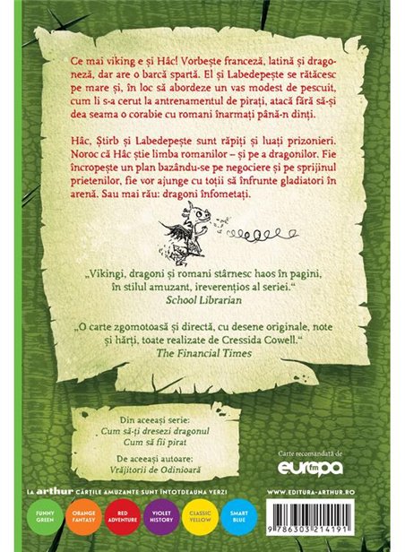 Cum sa-ti dresezi dragonul Vol 3. Cum sa vorbesti dragoneza - Cressida Cowell | Arthur [cartonata]