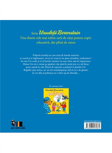 Ursuletii Berenstain uita de bunele maniere - Stan si Jan Berenstain | Vlad si Cartea cu Genius [cartonata]