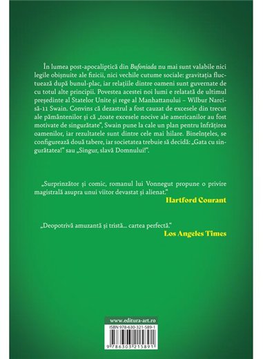 Bufoniada - Kurt Vonnegut | Editura Art [necartonata]