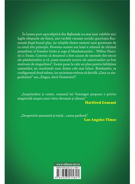 Bufoniada - Kurt Vonnegut | Editura Art [necartonata]