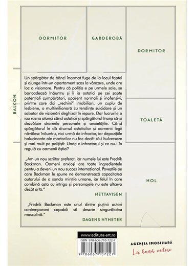 Oameni anxiosi - Fredrik Backman | Editura Art [necartonata]
