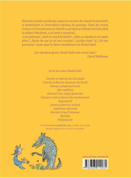 Rime revoltatoare | format mare - Roald Dahl | Arthur [cartonata]