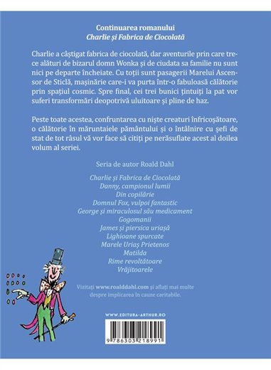 Charlie si Marele Ascensor de Sticla | format mic - Roald Dahl | Arthur [cartonata]