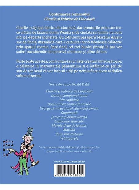 Charlie si Marele Ascensor de Sticla | format mic - Roald Dahl | Arthur [cartonata]