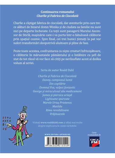 Charlie si Marele Ascensor de Sticla | format mic - Roald Dahl | Arthur [cartonata]