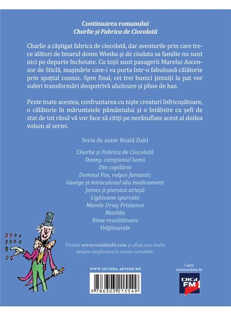 Charlie si Marele Ascensor de Sticla | format mic - Roald Dahl | Arthur [cartonata]