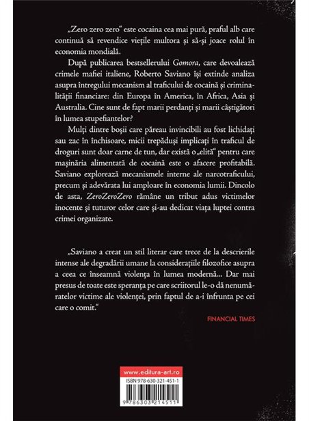 ZeroZeroZero - Roberto Saviano | Editura Art [necartonata]