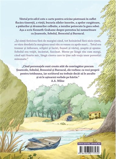 Vantul prin salcii. Ilustrat de Dan Ungureanu - Kenneth Grahame | Arthur [cartonata]