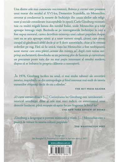 Branza si viermii - Carlo Ginzburg | Editura Art [necartonata]