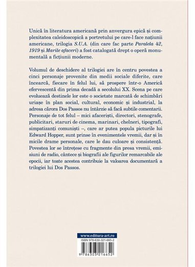 Trilogia S.U.A | Paralela 42 - John Dos Passos | Editura Art [cartonata]