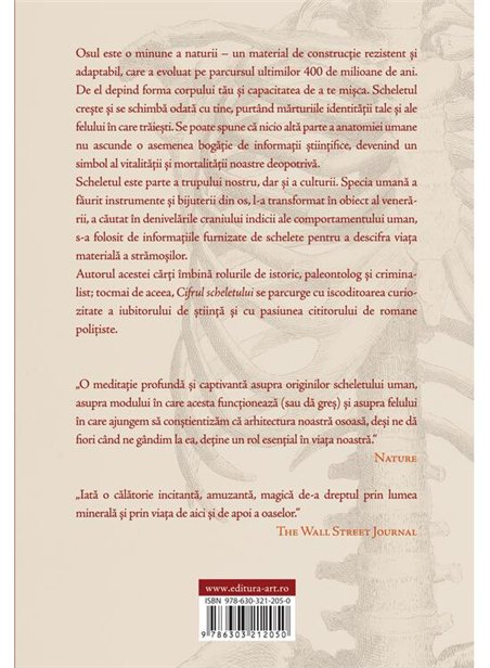 Cifrul scheletului. Viata secreta a oaselor - Brian Switek | Editura Art [necartonata]