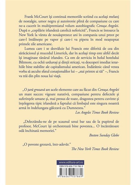 O tara grozava - Frank McCourt | Editura Art [necartonata]