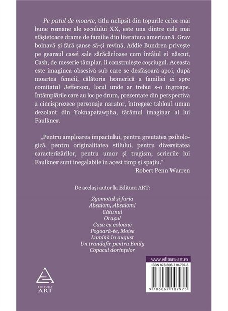 Pe patul de moarte - William Faulkner | Editura Art [cartonata]