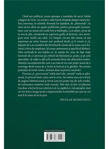 Teme - Nicolae Manolescu | Cartea Romaneasca [cartonata]