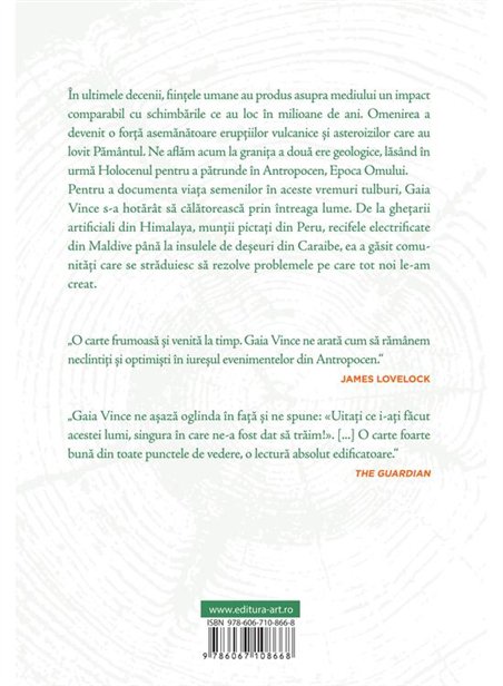 Aventuri in Antropocen - Gaia Vince | Editura ART [necartonata]