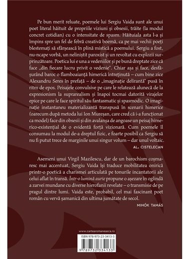 Intr-o lumina aurie - Sergiu Vaida | Cartea Romaneasca [necartonata]