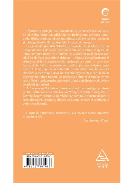 Intoarcere la Brideshead - Evelyn Waugh | Editura Art [necartonata]