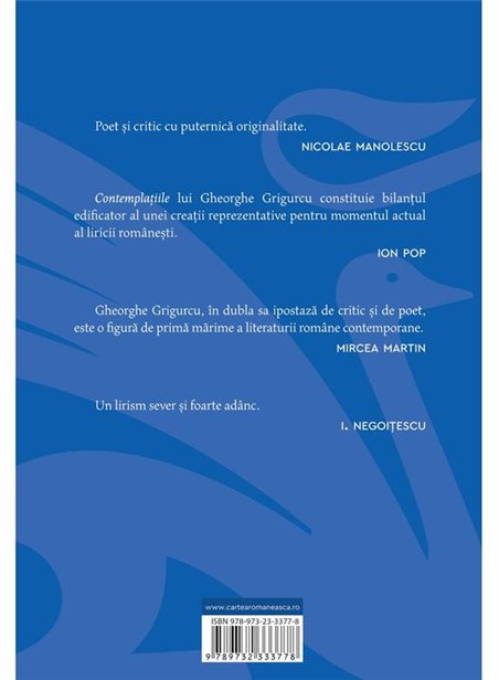 Reverberatii - Gheorghe Grigurcu | Cartea Romaneasca [necartonata]