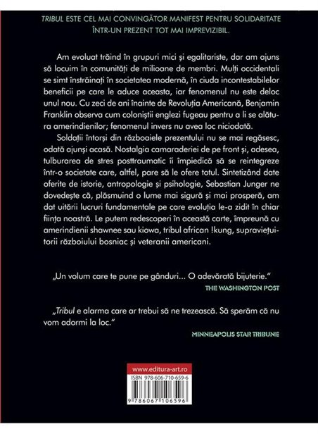 Tribul. Despre intoarcerea acasa si apartenenta - Sebastian Junger | Editura Art [necartonata]