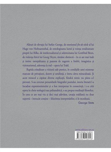 Grodek - Georg Trakl | Editura Art [necartonata]