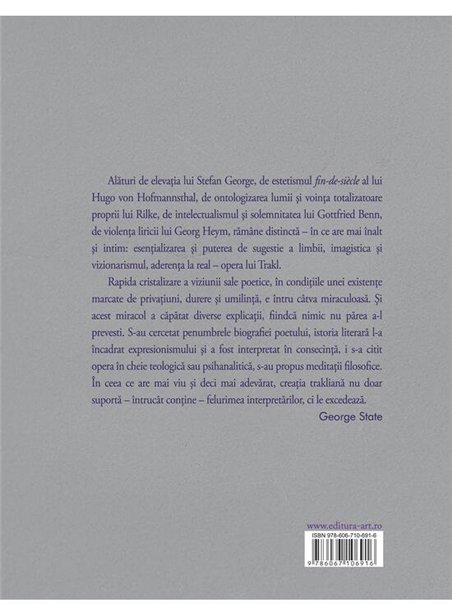 Grodek - Georg Trakl | Editura Art [necartonata]