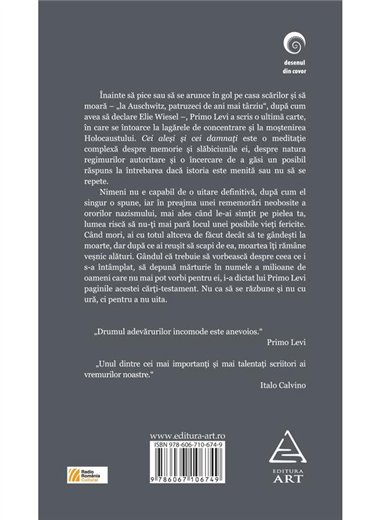 Cei alesi si cei damnati - Primo Levi | Editura Art [necartonata]
