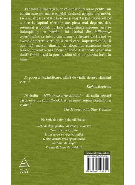 Milioanele arlechinului - Bohumil Hrabal | Editura Art [cartonata]