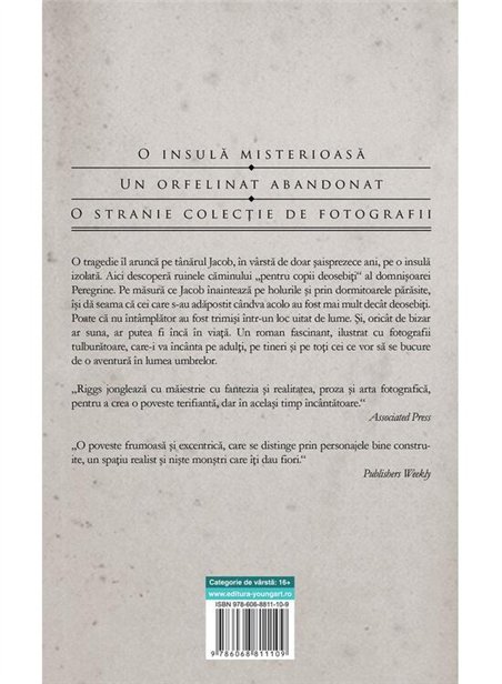 Miss Peregrine 1. Caminul copiilor deosebiti - Ransom Riggs | Young Art [necartonata]