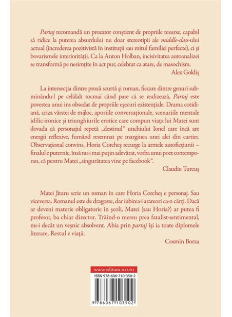 Partaj - Horia Corches | Editura Art [necartonata]