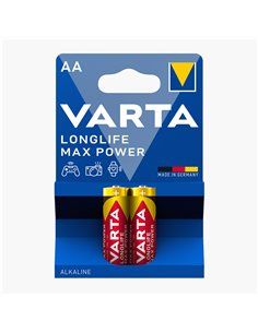 Baterii alcaline Varta Longlife Max Power (Premium) AA - pachet blister 2 buc. Baterie cilindrica