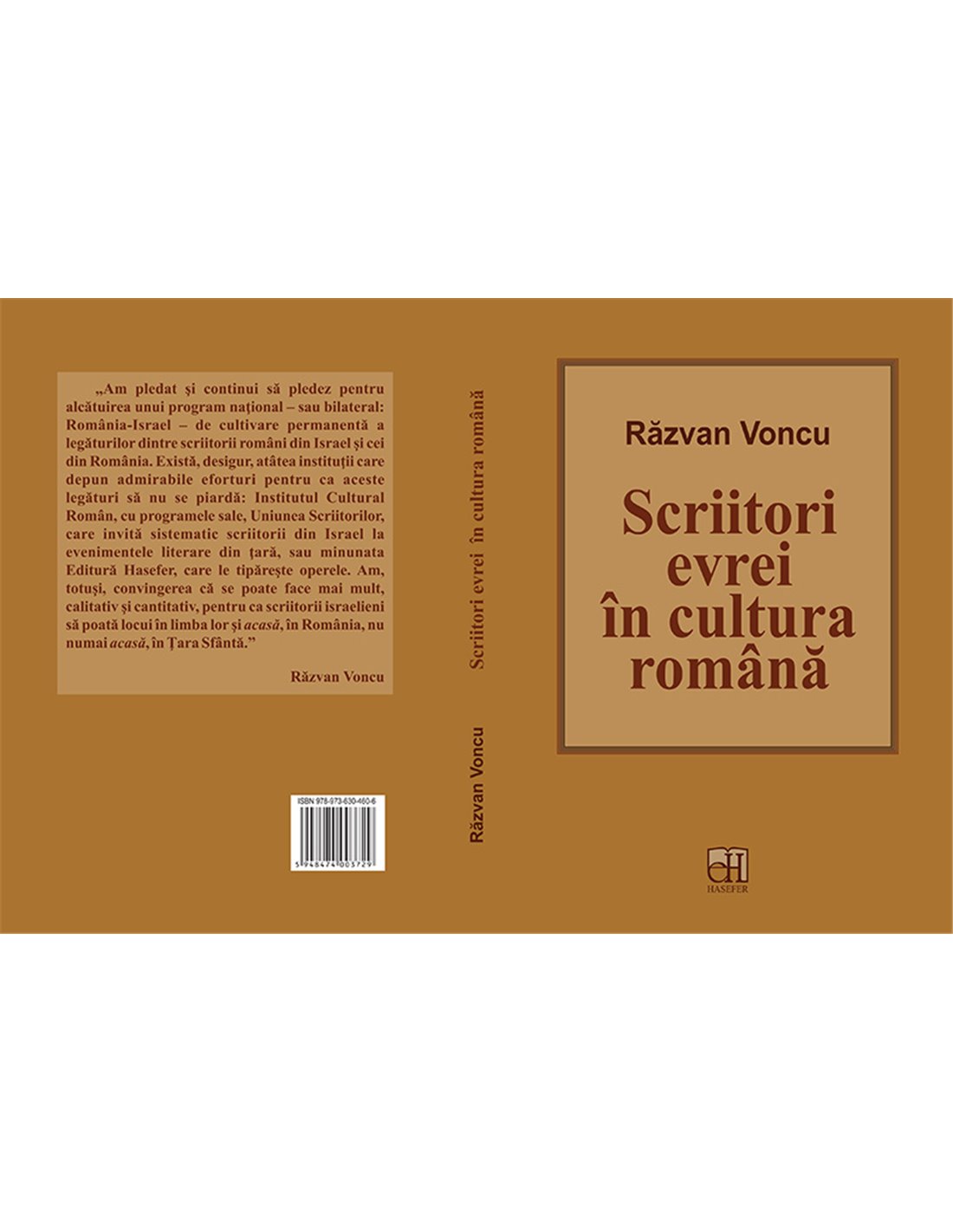 Scriitori evrei in cultura romana - Razvan Voncu | Editura Hasefer